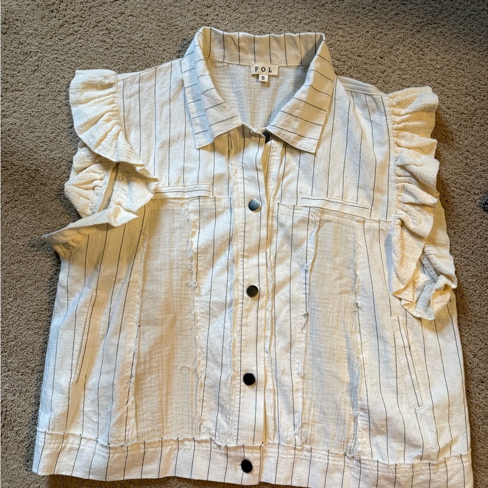POL White Striped Shirt